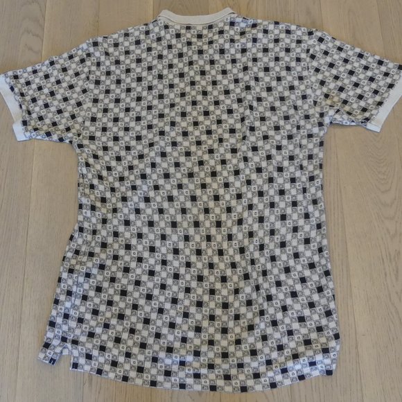 Jos J Oliver Vintage Checkered Beige XLarge Polo - Picture 3 of 3